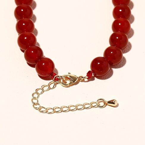 Simple Adjustable Necklaces for Women and Men Protection 8mm Reiki Crystals Beaded Necklace Good Luck Spiritual Gifts Unisex in Saudi Arabia