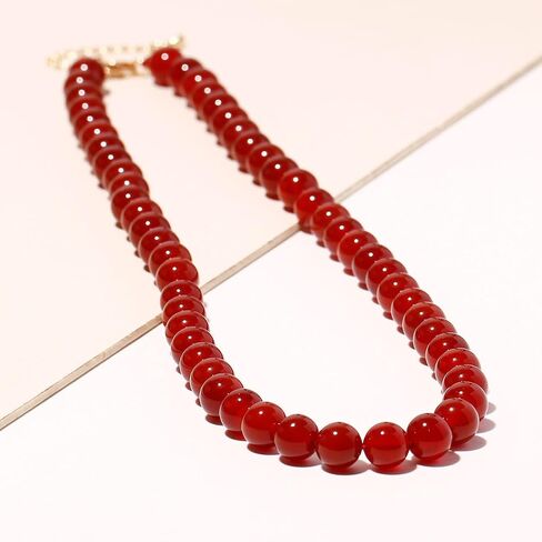 Simple Adjustable Necklaces for Women and Men Protection 8mm Reiki Crystals Beaded Necklace Good Luck Spiritual Gifts Unisex in Saudi Arabia
