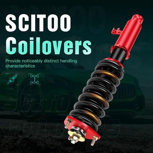 SCITOO Coilover Suspensions Shock Struts Kits Assembly Shocks Struts fit for 2003-2007 for Mazda 6 - Red in Saudi Arabia