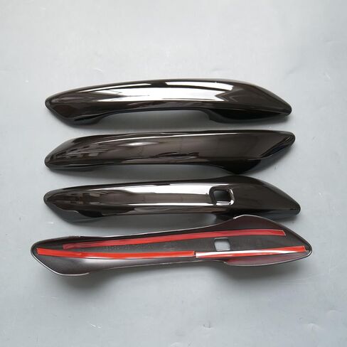 ZiWen Gloss Black Carbon Fiber Sport Door Handle Cover Trim for Hyundai Sonata 2024 2025 (Carbon Fiber Print) in Saudi Arabia