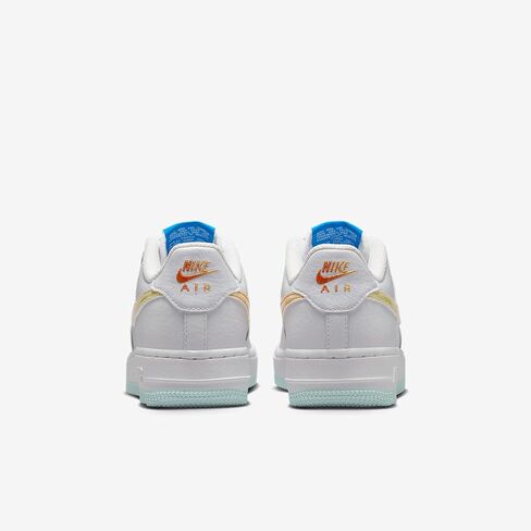 Nike Air Force 1 LV8 Big Kids' Shoes (IB8890-191, White/White/Glacier Blue/Multi-Color) in Saudi Arabia