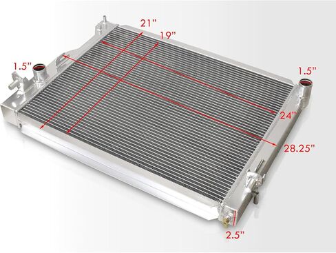 AJP Distributors Tri Core 3-Row Full Aluminum Radiator Engine Motor Cooling Upgrade Compatible/Replacement For Mustang Base GT S197 2005 2006 2007 2008 2009 2010 2011 2012 2013 2014 in Saudi Arabia