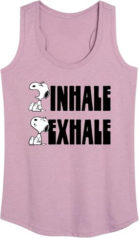 HYBRID APPAREL - Peanuts - Snoopy Inhale Exhale - Women's Racerback Tank Top in Saudi Arabia