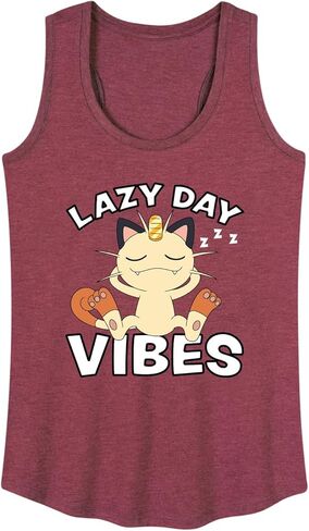 HYBRID APPAREL - Pokémon - Lazy Day Vibes Meowth - Women's Racerback Tank Top in Saudi Arabia