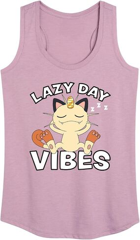 HYBRID APPAREL - Pokémon - Lazy Day Vibes Meowth - Women's Racerback Tank Top in Saudi Arabia