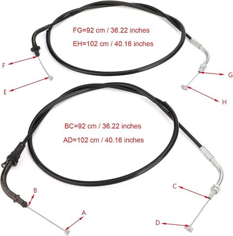 1 Set Throttle Cable For Yamaha XVS1100 Drag Star 1999-2003/2005-2008,V-Star Midnight Custom 2005-2009,V-Star Custom 1999-2011 in Saudi Arabia