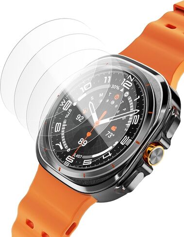 Sinoacc 4-Pack 44mm واقي شاشة لساعة Galaxy Watch 7/Galaxy Watch 6/Galaxy Watch 5/Galaxy Watch 4 44mm، غطاء فيلم واقي من الزجاج المقسى لساعة Samsung Watch 7/6/5/4 44mm واقي شاشة الساعة in Saudi Arabia