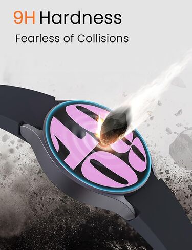 Sinoacc 4-Pack 44mm واقي شاشة لساعة Galaxy Watch 7/Galaxy Watch 6/Galaxy Watch 5/Galaxy Watch 4 44mm، غطاء فيلم واقي من الزجاج المقسى لساعة Samsung Watch 7/6/5/4 44mm واقي شاشة الساعة in Kuwait