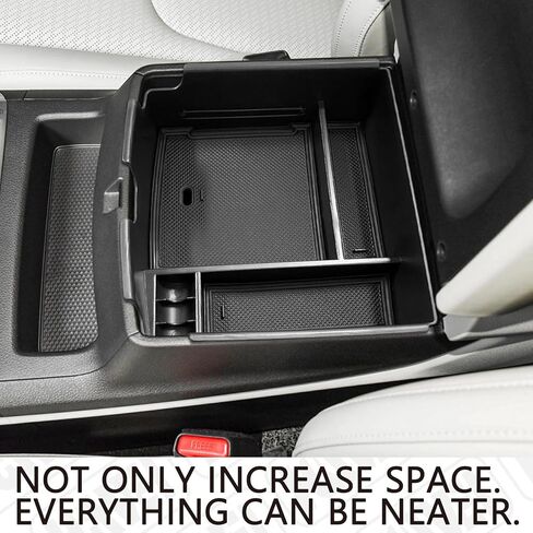 Center Console Organizer Compatible with Kia Carnival KA4 MPV 2022 2023 2024 2025 2026 Accessories Armrest Storage Box, Secondary Insert Tray Coin Holder, Black in Saudi Arabia