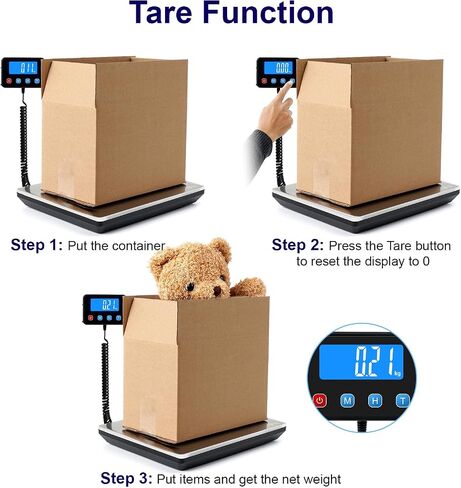 Digital Shipping Postal Scale 660lb/1oz Accuracy! Heavy Duty Postage Scale Extra-Large Capacity Stainless Industrial Scale for Small Business, Warehouse, Home, Battery&Charging Cable Included in Kuwait