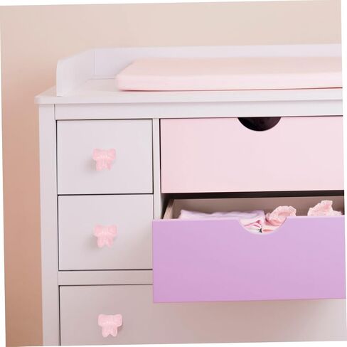 Cabilock 2pcs Bow Shape Ceramic Cabinet Knobs Cute Drawer Pulls for Boy Girl Rooms Easy Installation for Wardrobes and Dressers Playful Decorative Handles Soft Pink in Saudi Arabia