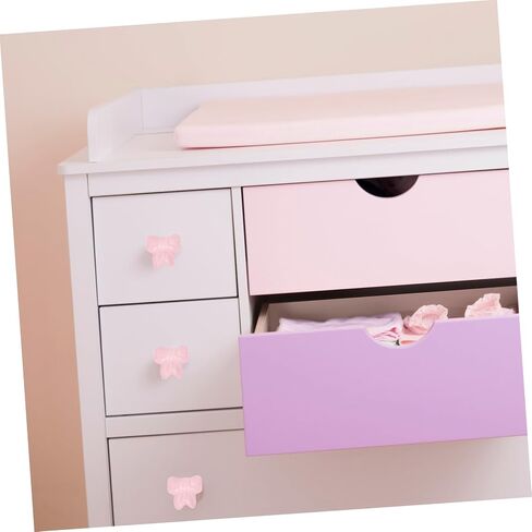 Cabilock 2pcs Vintage Ceramic Bowknot Cabinet Knobs for Boy Girl's Rooms Cute Furniture Hardware for Dressers and Nursery Easy Installation Light Pink in Saudi Arabia