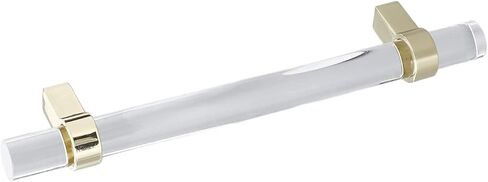 Crystal Acrylic Handle Transparent Drawer Pull Handle for Closets BOOKCASES Shoe Cabinet (Pole Distance 96 Gold) in Saudi Arabia