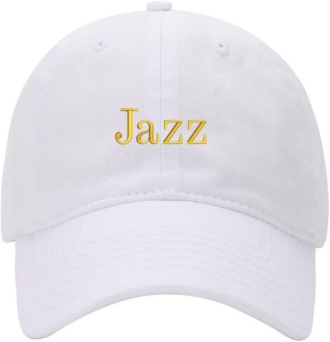 Men's Baseball Cap Jazz Embroidered Washed Cotton Vintage Hat Neutral Hat in Kuwait