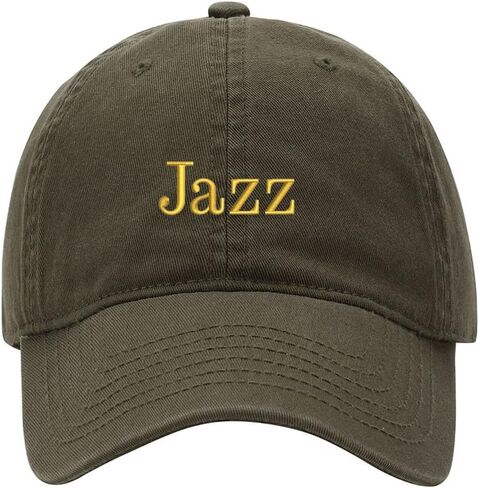 Men's Baseball Cap Jazz Embroidered Washed Cotton Vintage Hat Neutral Hat in Kuwait