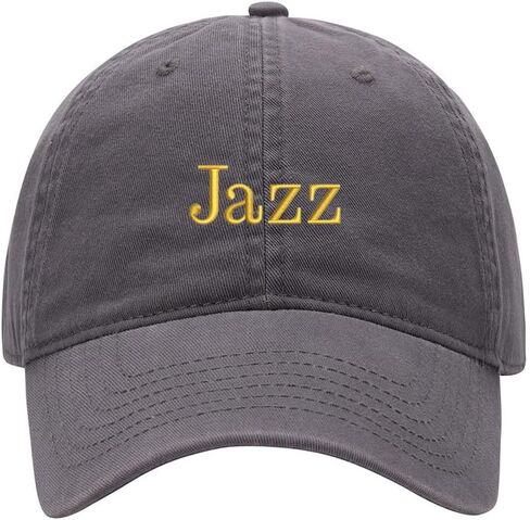 Men's Baseball Cap Jazz Embroidered Washed Cotton Vintage Hat Neutral Hat in Kuwait