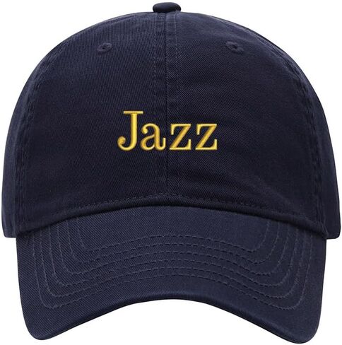 Men's Baseball Cap Jazz Embroidered Washed Cotton Vintage Hat Neutral Hat in Kuwait