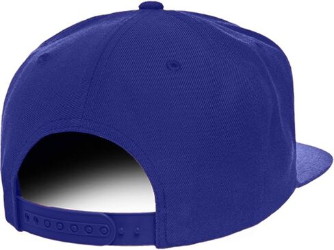 Trendy Apparel Shop Wolf Embroidered Flat Bill Snapback Ball Cap - Royal in Saudi Arabia