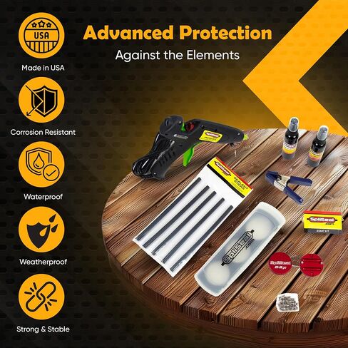 Road Warrior Kit - Sealing Solution - 6 Precision Moulds, 120W Cordless Glue Gun, 50 Sealant Sticks, Mould Release, Wire Cleaner, Connector Crimpers in Kuwait