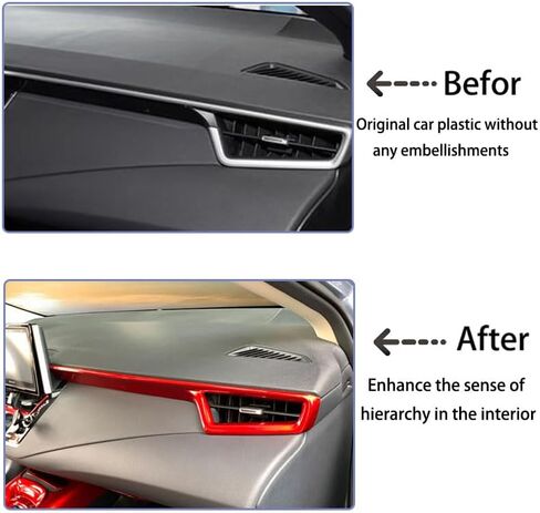 ملحقات السيارة مناسبة لسيارة Toyota Corolla 2020-2025 الداخلية ABS وحدة التحكم المركزية شاشة لوحة القيادة الجانبية تكييف الهواء لوحة تهوية الإطار مجموعة 3 قطع (ألياف الكربون) in Kuwait