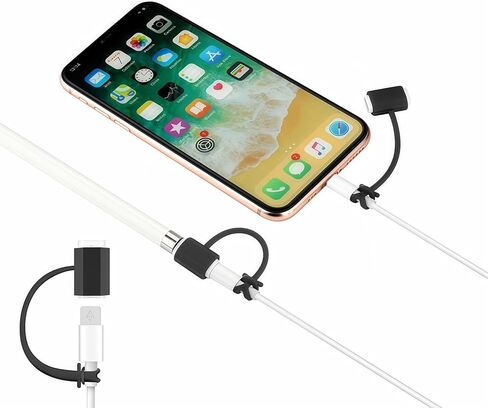 حافظة من السيليكون من siduater لقلم Apple الجيل الأول، ملحقات حافظة جلدية خفيفة للغاية لقلم iPad مع غطاءين لقلم iPad مع 2 غطاء لرأس القلم، حبل محول كابل، أرجواني in Kuwait