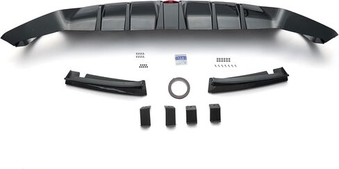 ناشر المصد الخلفي متوافق مع 2022 2023 2024 2025 Honda Civic Sedan مع ضوء LED (أسود لامع) in Kuwait