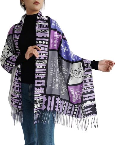 Prayer Shawls For Women Christian Gifts Inspirational Bible Verses Wrap Scarf for Teacher Mother Church Gifts in Saudi Arabia