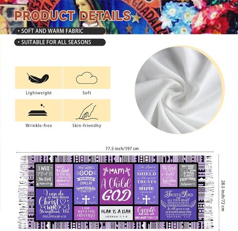 Prayer Shawls For Women Christian Gifts Inspirational Bible Verses Wrap Scarf for Teacher Mother Church Gifts in Saudi Arabia