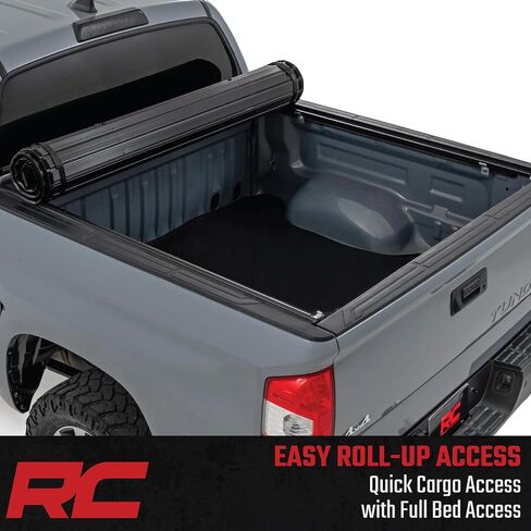 Rough Country Hard Roll-Up Tonneau Cover for Toyota Tundra (2007-2021) - Aluminum Truck Bed Cover, Fits 5'7 Short Bed in Saudi Arabia