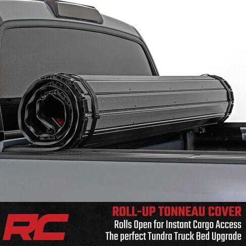 Rough Country Hard Roll-Up Tonneau Cover for Toyota Tundra (2007-2021) - Aluminum Truck Bed Cover, Fits 5'7 Short Bed in Saudi Arabia