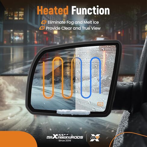 maXpeedingrods Passenger Side Mirror Glass Replacement Heated & Turn Signal Lamp for Toyota Sequoia 2008-2017, for Toyota Tundra 2007-2020 Right Side Convex Rear View Mirror Glass in Saudi Arabia