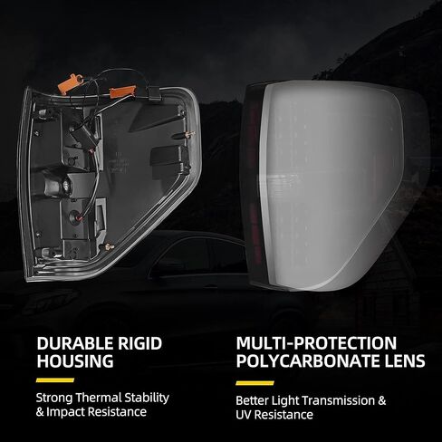 مصابيح خلفية LED DWVO متوافقة مع مصابيح الذيل الخلفية Ford F150 F-150 2009-2014 تحل محل زوج مصابيح الفرامل الخلفية الخلفية مع لمبة، لا تناسب Flareside in Saudi Arabia