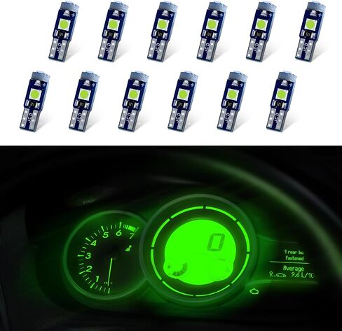 12Pcs T5 LED Lights for Car Dashboard, T5 37 74 LED Bulb with Twist Lock Socket, Super Bright PC74 PC37 Light Replacement for Instrument Cluster Dashboard Panel Gauge Indicator (Red) in Saudi Arabia
