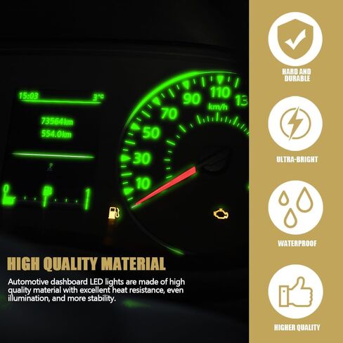 12Pcs T5 LED Lights for Car Dashboard, T5 37 74 LED Bulb with Twist Lock Socket, Super Bright PC74 PC37 Light Replacement for Instrument Cluster Dashboard Panel Gauge Indicator (Red) in Saudi Arabia