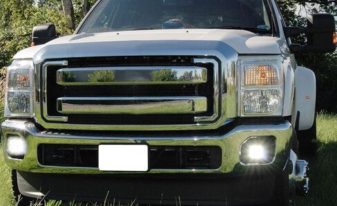 مجموعة مصابيح الضباب LED من iJDMTOY متوافقة مع 1999-2016 Ford F250 F350 F450 Super Duty، تتضمن (2) مكعبات LED عالية الطاقة 20 وات، ودعامات تثبيت لموقع Foglight وأحزمة أسلاك/محول in Saudi Arabia