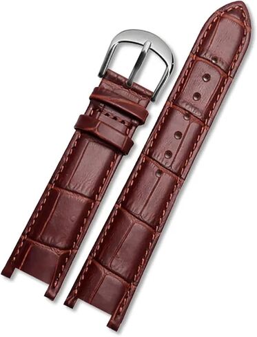 HMFang Genuine Leather Watch Strap Compatible With MK Michael Kors Mike Coles Mk2277 2425 Waterproof Sweat-Proof Notch Watch Band 20mm Wrist Strap in Saudi Arabia