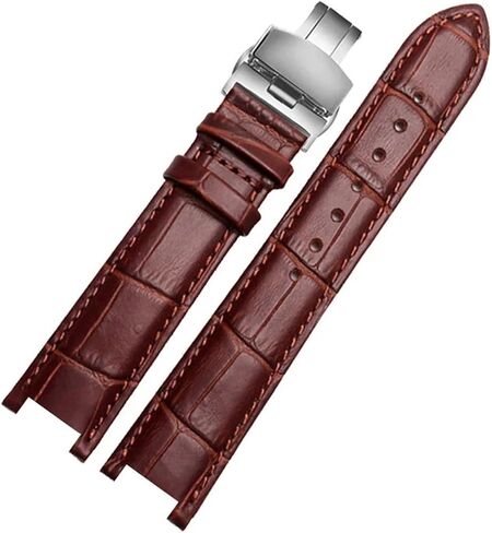 حزام ساعة HMFang من الجلد الطبيعي متوافق مع MK Michael Kors Mike Coles Mk2277 2425 سوار ساعة مقاوم للماء ومقاوم للعرق 20 ملم in Kuwait