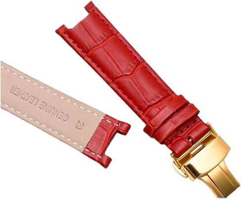 HMFang Genuine Leather Watch Strap Compatible With MK Michael Kors Mike Coles Mk2277 2425 Waterproof Sweat-Proof Notch Watch Band 20mm Wrist Strap in Saudi Arabia