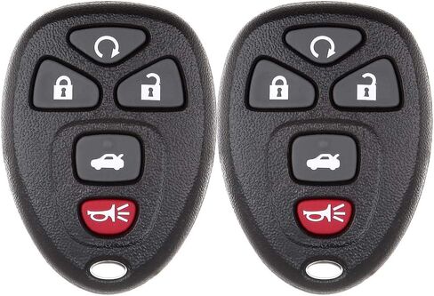 SCITOO 2PCS Keyless Entry Remote Car Key Fob Case Replacement for 2007-2014 for Buick Allure/LaCrosse 2007-2013 for Buick Enclave FCC OUC60270A 5 Buttons in Saudi Arabia