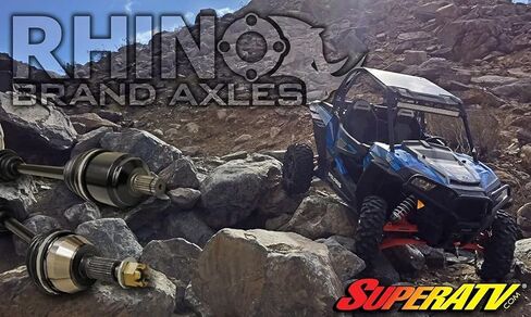 SuperATV Heavy Duty Rhino Brand Front Axle for 2021+ Polaris RZR Trail S 1000 Premium/Ultimate | 1 Front Axle | Made with 4340 Chromoly Steel | High Articulation Angles | Maximized Shaft Size in Saudi Arabia