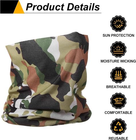 HARFINGTON Summer Cooling Neck Gaiters Sun Protection Face Mask Fishing Neck Gaiter Breathable Bandana in Kuwait