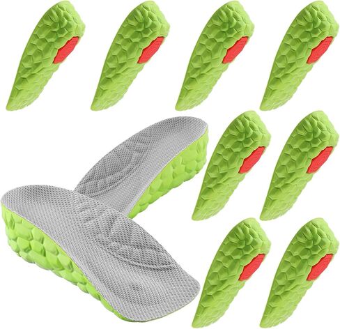 Mepase 4 Pairs Foot Arch Contour Shoes Lifts 3.5 cm Height Increase Insoles Heel Lift Cushion Gel Leg Discrepancy Balancer Anti-Slip and Shock Absorption for Sports Men Women in Saudi Arabia