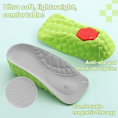 Mepase 4 Pairs Foot Arch Contour Shoes Lifts 3.5 cm Height Increase Insoles Heel Lift Cushion Gel Leg Discrepancy Balancer Anti-Slip and Shock Absorption for Sports Men Women in Saudi Arabia