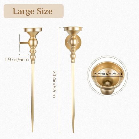 Candle Sconces Wall Decor Set of 2: Walasis Large Black Wall Candle Holders for Pillar - Gothic Metal Wall-Mounted Candle Sconce for Living Room Bathroom Bedroom in Kuwait