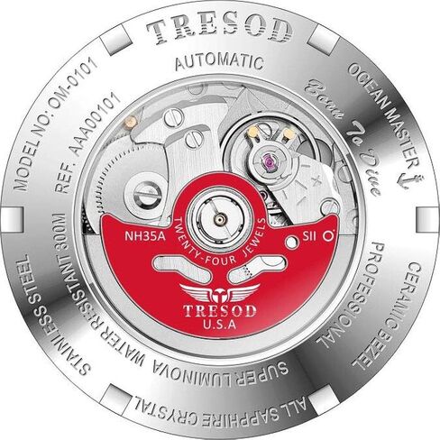 Tresod Men's Ocean Master Automatic Blue Dial Sapphire Crystal Ceramic Bezel High Polished Gold Tone Stainless Steel Watch (Model # OM-0108) in Saudi Arabia