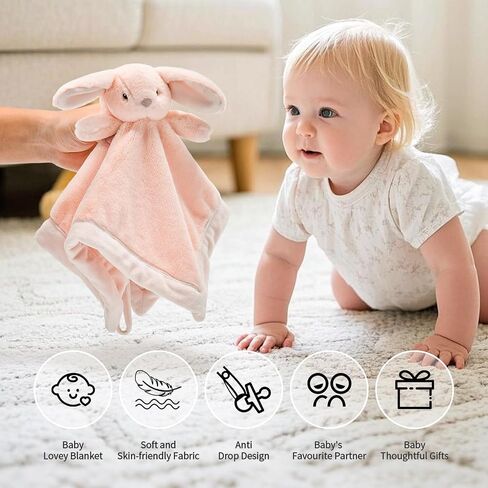 Baby Bear Security Blanket, Soft Loveys for Babies, for Newborn Boys and Girls, Gender Neutral Security Blanket with Stuffed Animal, Baby Snuggle Toy in Kuwait