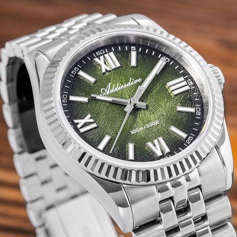 ADDIESDIVE 10.6 MM Luxury Watches for Men Women Roman Numerals Synthetic Sapphire VH Sweep Second Fluted Bezel Casual Wear Unisex Watch in Saudi Arabia