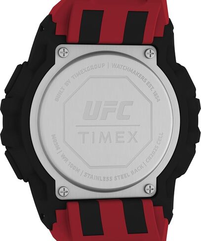 ساعة تيميكس للرجال UFC Rush مقاس 52 ملم - حزام أسود ومينا رقمية وغطاء أسود in Saudi Arabia