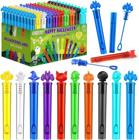 OCHIDO Halloween Party Favors for Kids Goodie Bag Fillers Gifts -200 Pack Halloween Themed Mini Bubble Set for Halloween Treats School Classroom Rewards Gifts,Trick Or Treat Goodie Toys Bulk in Saudi Arabia