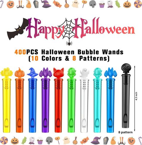 OCHIDO Halloween Party Favors for Kids Goodie Bag Fillers Gifts -200 Pack Halloween Themed Mini Bubble Set for Halloween Treats School Classroom Rewards Gifts,Trick Or Treat Goodie Toys Bulk in Saudi Arabia